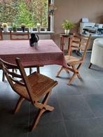 6 stoelen voor eetkamer, Huis en Inrichting, Stoelen, Ophalen, Gebruikt, Bruin, Riet of Rotan
