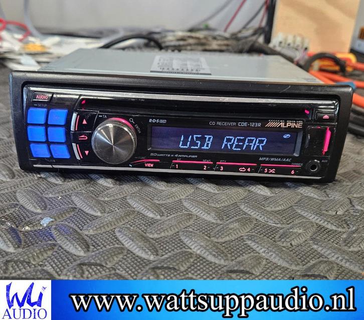 Alpine CDE-123R 1 din Headunit / Autoradio, Auto diversen, Autoradio's, Gebruikt, Ophalen of Verzenden