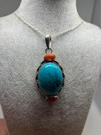 Zilveren kettinghanger met larimar, Overige voorstellingen, Blauw, Nieuw, Ophalen of Verzenden