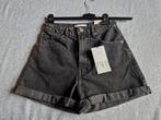 zwarte jeansshort maat 36, Zara, Taille 36 (S), Noir, Courts