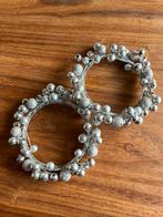 2 zilverkleurige kransjes, Ophalen of Verzenden, Zo goed als nieuw, Zilver