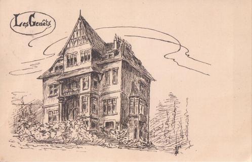 Les Genêts Pensionnat Demoiselles Uccle Ukkel, Verzamelen, Postkaarten | België, Gelopen, Brussel (Gewest), 1920 tot 1940, Ophalen of Verzenden