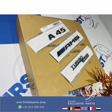 W176 W177 A45 AMG LOGO SET ZWART EMBLEMEN SET Mercedes A KLA beschikbaar voor biedingen