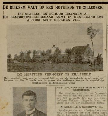 BLIKSEMINSLAG TE ZILLEBEKE JULES VERHOEST  ARDOYE 1891, Enlèvement ou Envoi, Image pieuse