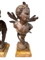 Bustes d'Amour et Psyché sur socles en marbre, Antiquités & Art, Enlèvement