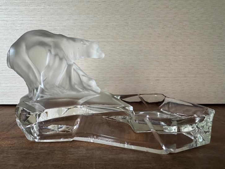 Glazen IJsbeer asbak Libochovice, Antiek en Kunst, Antiek | Glaswerk en Kristal, Ophalen