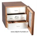 H181WA  ADORINI HUMIDOR CHIANTI M DELUXE WALNOOT ALUMINIUM, Verzamelen, Verzenden, Nieuw, Tabaksdoos of Verpakking