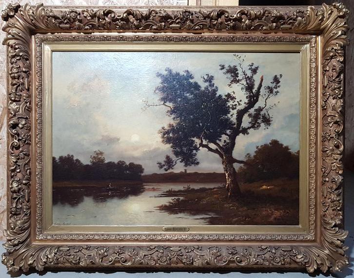 Grand tableau - Barbizon - Léon RICHET - Très côté, Antiquités & Art, Art | Peinture | Classique, Enlèvement