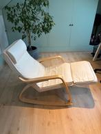 Schommelstoel Relaxstoel met verstelbare voetsteun, Ophalen, Gebruikt, Wit, Eén