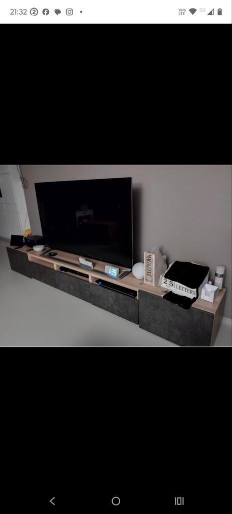 Ikea Besta TV meubel 300€, Huis en Inrichting, Kasten |Televisiemeubels, Zo goed als nieuw, Ophalen