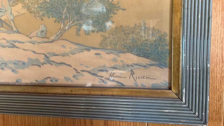 kunstwerk van Henri Rivière, Antiek en Kunst, Kunst | Tekeningen en Fotografie, Ophalen