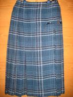 Geruite damesrok met plooien -  vintage ’80 - blauw, Kleding | Dames, Blauw, Maat 42/44 (L), Ophalen of Verzenden, Zo goed als nieuw