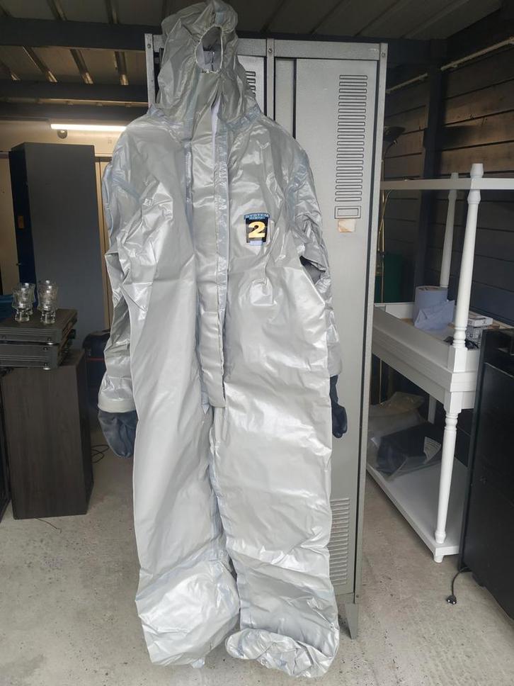 Zeer zeldzame complete chemische beschermingsset politie, Verzamelen, Militaria | Algemeen, Rijkswacht, Kleding of Schoenen, Ophalen of Verzenden