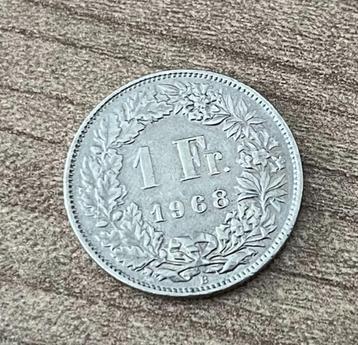 munt Zwitzerland - Helvetia - 1 franc - 1968 beschikbaar voor biedingen