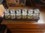 Oude ongebruikte kruidenrek met glazen potten, Ophalen, Zo goed als nieuw