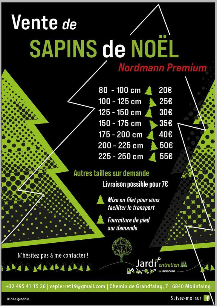 Sapin de Noël nordmann PREMIUM, Divers, Noël, Neuf, Enlèvement ou Envoi