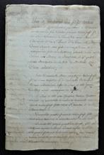 BELLE / BAILLEUL Anno 1744: staat van goed van der Fosse, Antiquités & Art, Enlèvement ou Envoi