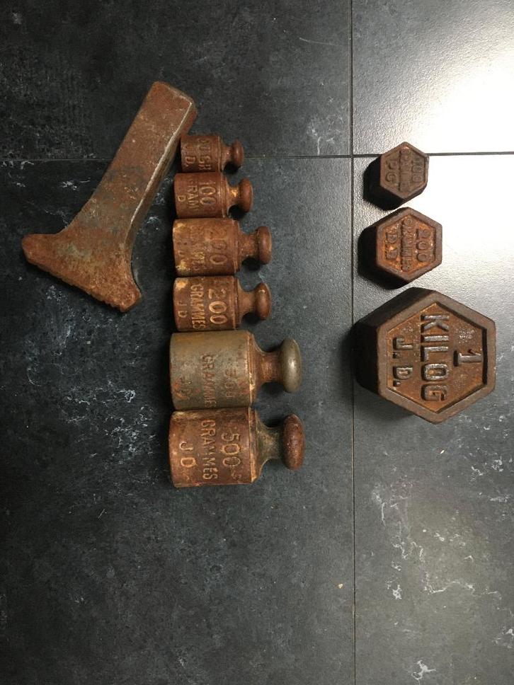 (retro)gewichten weegschaal (in grammes), Doe-het-zelf en Bouw, Weegschalen, Ophalen of Verzenden