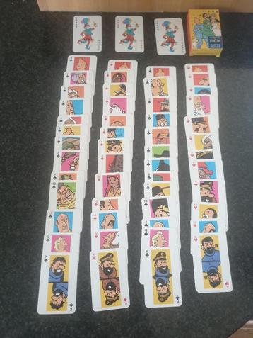 La famille de Tintin : cartes à jouer (complet). beschikbaar voor biedingen