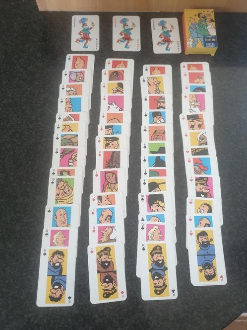 La famille de Tintin : cartes à jouer (complet)., Verzamelen, Stripfiguren, Nieuw, Boek of Spel, Kuifje, Ophalen of Verzenden