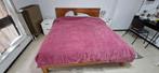 bed in tropisch hout, Huis en Inrichting, Ophalen, Gebruikt, Bruin, Tweepersoons