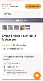 Emma hybrid matras 140x200  nieuw, Huis en Inrichting, Slaapkamer | Matrassen en Bedbodems, Ophalen, 140 cm, Matras, 200 cm