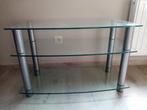 Glazen TV meubel, Huis en Inrichting, Ophalen, Gebruikt, 50 tot 100 cm, Glas