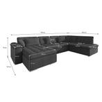 Hoelbank 5-zits chaise longue, Maison & Meubles, Canapés | Sofas & Chaises Longues, Enlèvement ou Envoi, Comme neuf