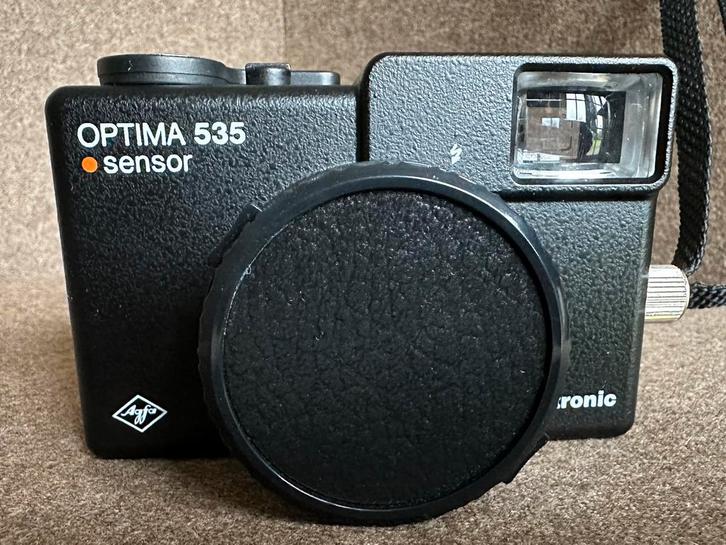 Agfa Optima 535 Sensor electronic + Agfatronic 182C flitser, Audio, Tv en Foto, Fotocamera's Analoog, Gebruikt, Compact, Overige Merken