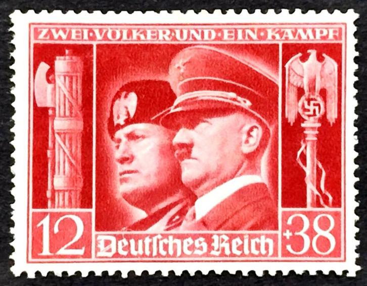 Dt.Reich: "Duits-Italiaanse wapenbroederschap" 1941, Postzegels en Munten, Postzegels | Europa | Duitsland, Overige periodes, Ophalen of Verzenden
