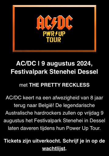 AC️DC Concert AC/DC Dessel 09/08/2024