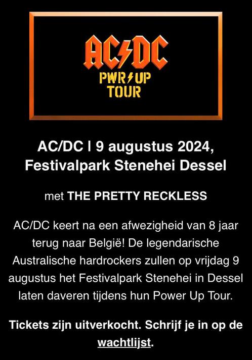 AC ️ DC Concert AC/DC Dresde 09/08/2024, Tickets & Billets, Événements & Festivals, Une personne