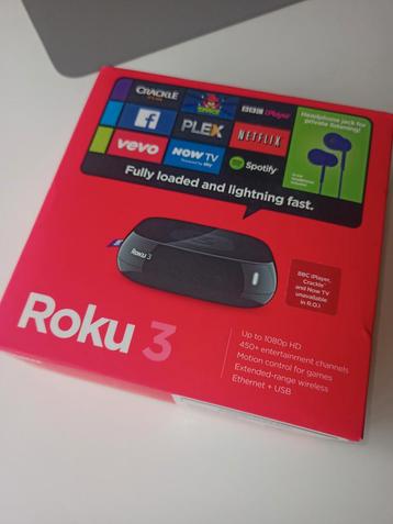 Roku 3 met US stopcontact adapter  beschikbaar voor biedingen