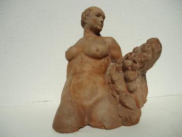 Buste nu féminin terre cuite Gustave JACOBS seul exemplaire