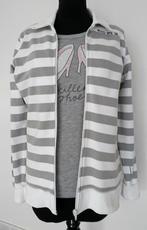 G-Star : gilet / cardigan wit-grijs stripes / M / als nieuw, Maat 38/40 (M), Ophalen of Verzenden, G-Star Raw Denim, Wit