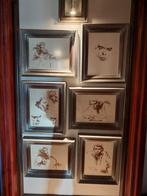 Serie portretten van Jacques Brel — 6 reproducties, Antiek en Kunst, Ophalen