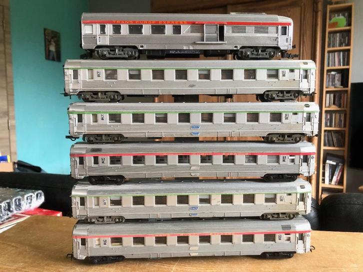 JOUEF SNCF RAME DE 6 VOITURES TEE INOX HO, Hobby & Loisirs créatifs, Trains miniatures | HO, Utilisé, Jouef, Envoi