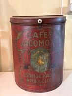 Antiek Jacqmotte groot koffie bewaarblik, Ophalen