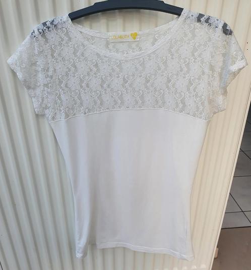 Witte blouse met kant van Lola & Liza maat XXS, Kleding | Dames, Blouses en Tunieken, Gedragen, Maat 34 (XS) of kleiner, Wit, Ophalen of Verzenden