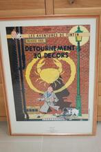 Affiche Tintin - Détournement de décors - Hergé - E.P.Jacobs, Comme neuf, Tintin, Enlèvement, Image, Affiche ou Autocollant