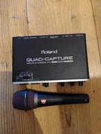 Roland Quad Capture-audio interface + microfoon + XLR-kabel, Ophalen of Verzenden, Gebruikt