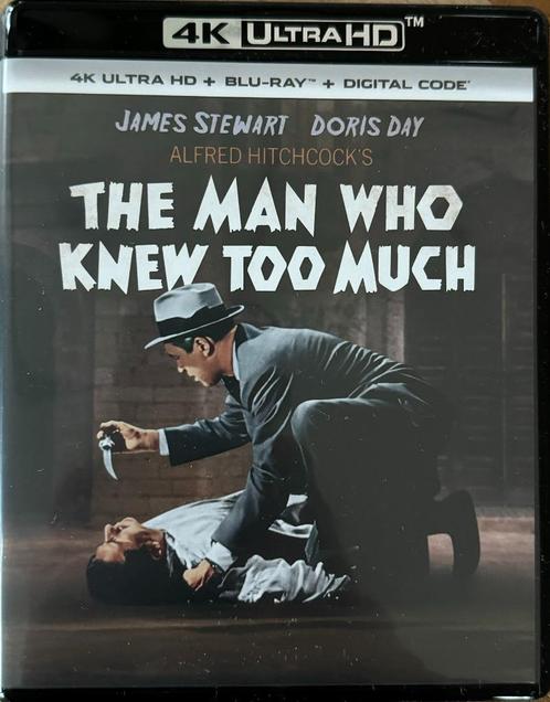 The Man Who Knew Too Much (4K Blu-ray, US-uitgave), CD & DVD, Blu-ray, Comme neuf, Thrillers et Policier, Enlèvement ou Envoi
