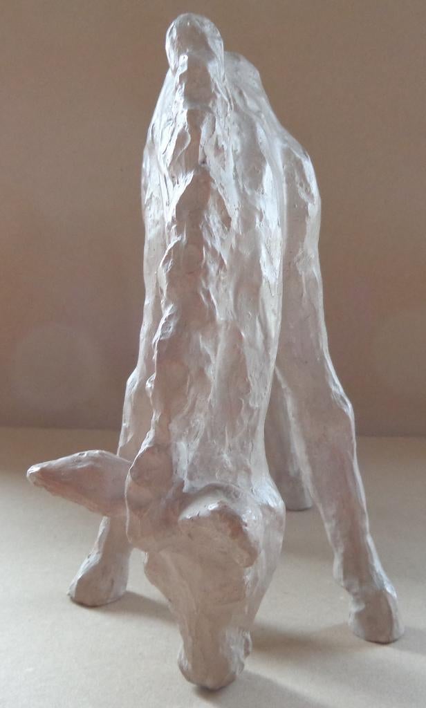 POL / VEULEN / SCULPTUUR GIPS / H=22cm / SIG, Mammifère, Statue, Enlèvement ou Envoi, Gips