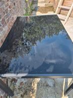 Table en verre noir extérieur, Tuin en Terras, Tuintafels, Ophalen, Gebruikt, Aluminium