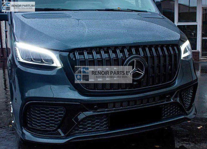 W907 AMG SPORT BUMPER MERCEDES SPRINTER VOORBUMPER + GT GRIL, Auto-onderdelen, Carrosserie, Bumper, Voor, Gebruikt, 6 maanden garantie