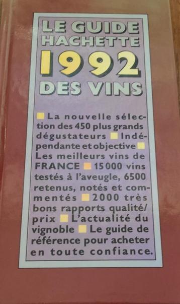 GUIDE HACHETTE DES VINS 1992 COLLECTOR beschikbaar voor biedingen