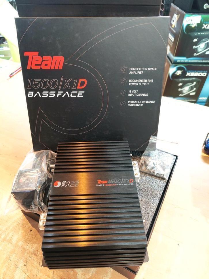 Bassface Team1500/x1D Monoblock Versterker incl. Bassremote, Auto diversen, Autospeakers
