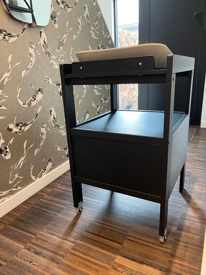 Pericles LUIERTAFEL CINDY + LADE > zwart, Kinderen en Baby's, Kinderkamer | Commodes en Kasten, Gebruikt, Ophalen