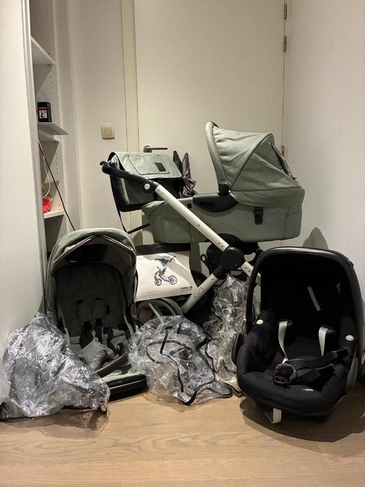 Buggyset Mutsy Evo (3 in 1), Kinderen en Baby's, Buggy's, Gebruikt, Overige merken, Regenhoes, Zonnekap, Ophalen