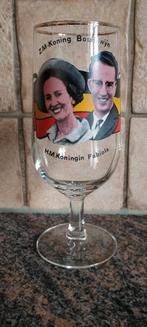 Koningin Fabiola koning Boudewijn glas, Verzamelen, Koningshuis en Royalty, Ophalen of Verzenden